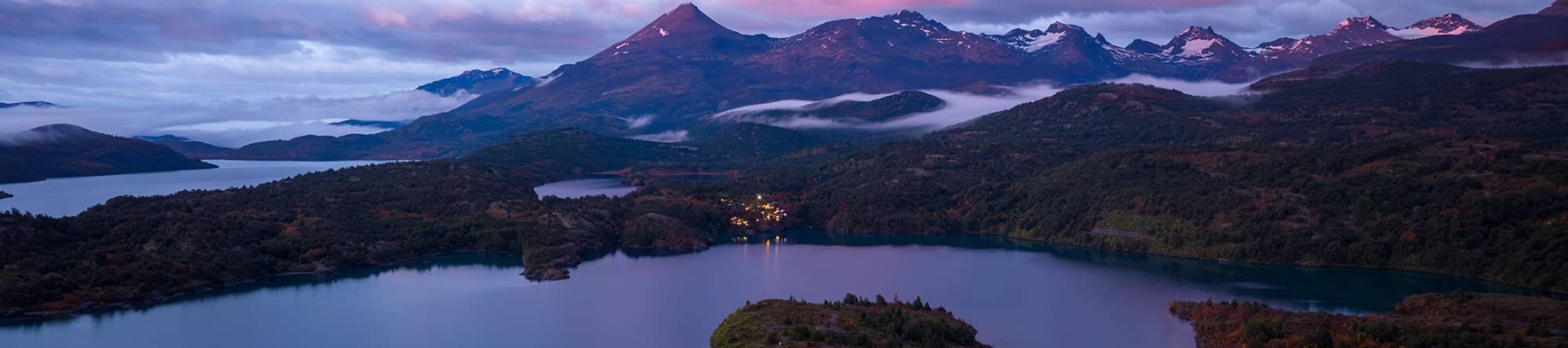 Natural landscape shaped by Patagonian light