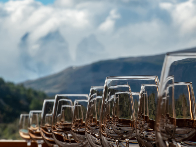 Natural landscape shaped by Patagonian light
